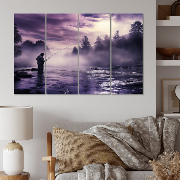 Millwood Pines Fishing At The Lake II Sports Metal Wall Decor Set   Fishing At The Lake II   Sports Metal Wall Decor Set 